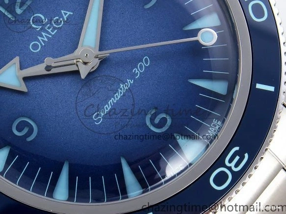 0308 Seamaster 300 Heritage VSF 1:1 Best Edition Blue Dial on SS Bracelet A8912 Super Clone Packable 7716